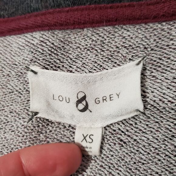 Lou & Grey Women's XS Side Zip Striped Colorblock Pullover Sweatshirt - Picture 6 of 8